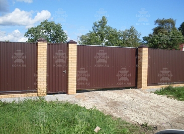 Откатные ворота и калитка серии КЛАССИК