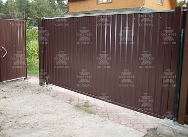 Откатные ворота и калитка серии КЛАССИК