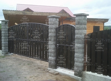 Откатные ворота серии ПРЕМИУМ модель РАДУГА