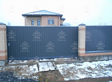 Откатные ворота и калитка серии КЛАССИК