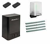 Автоматика для откатных ворот SLIDING-800PROKIT-L4, комплект: привод, 2 пульта, лампа, 4 рейки