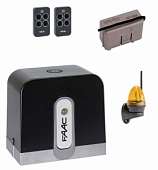 Автоматика для откатных ворот C721KIT-LK, комплект: привод, радиоприемник, 2 пульта, лампа