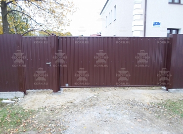 Откатные ворота и калитка серии КЛАССИК