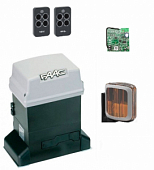 Автоматика для откатных ворот 746KIT-LA, комплект: привод, радиоприемник, 2 пульта, лампа