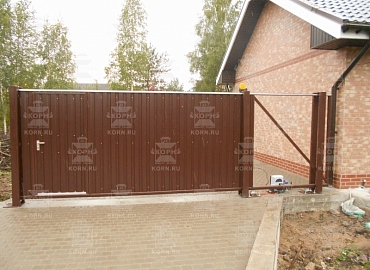 Откатные ворота и калитка серии КЛАССИК