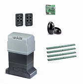 Автоматика для откатных ворот 844ERKIT-FK4, комплект: привод, радиоприемник, 2 пульта, фотоэлементы, 4 рейки