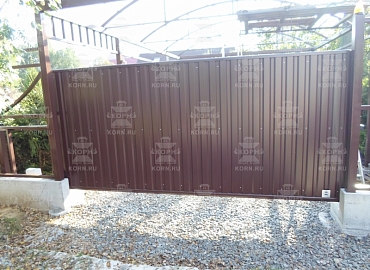 Откатные ворота и калитка серии КЛАССИК