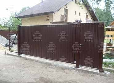 Откатные ворота и калитка серии КЛАССИК